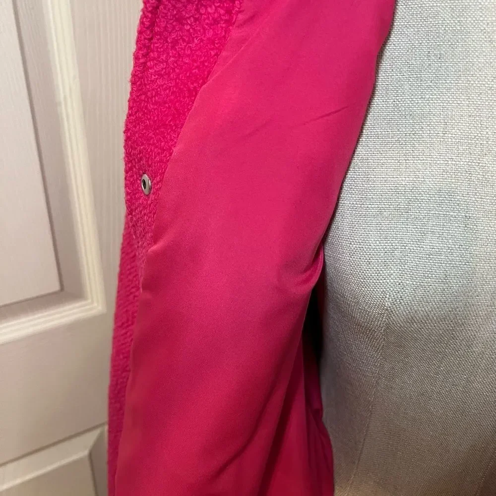 H&M Fuchsia Pink Wool blend Shirt Jacket Size M Like New Condition - Picture 5 of 11